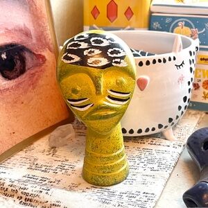 🇿🇦 south african green white black ceramic hand painted home decor